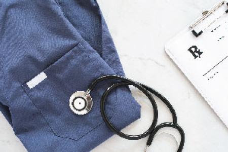 Photo of scrubs and stethescope